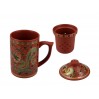 Kubek ceramiczny z sitkiem i przykrywką, zmieniający kolor. 703-4402