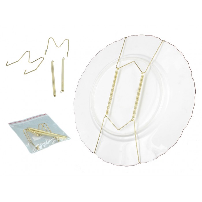 Zawiesie sprężynkowe - złote uchwyt pod talerze 30cm. 001-0028