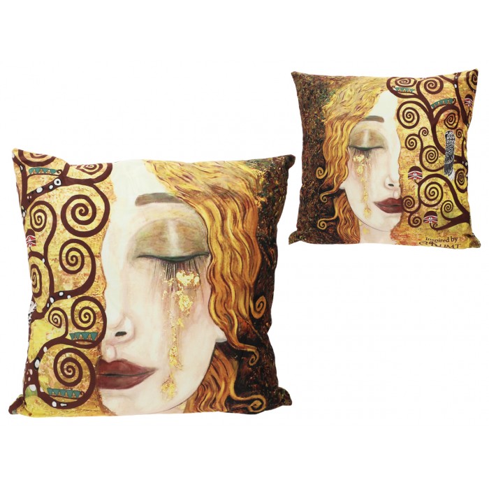 Poduszka z wypełnieniem/suwak - G. Klimt, Złote łzy (CARMANI) 023-8017