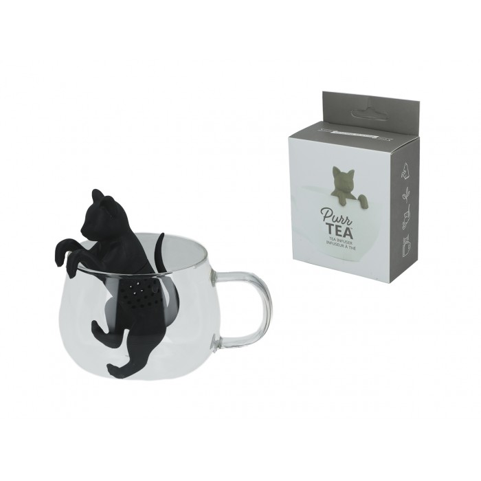 Zaparzacz silikonowy - czarny kot 888-1203