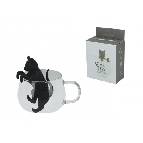 Zaparzacz silikonowy - czarny kot 888-1203