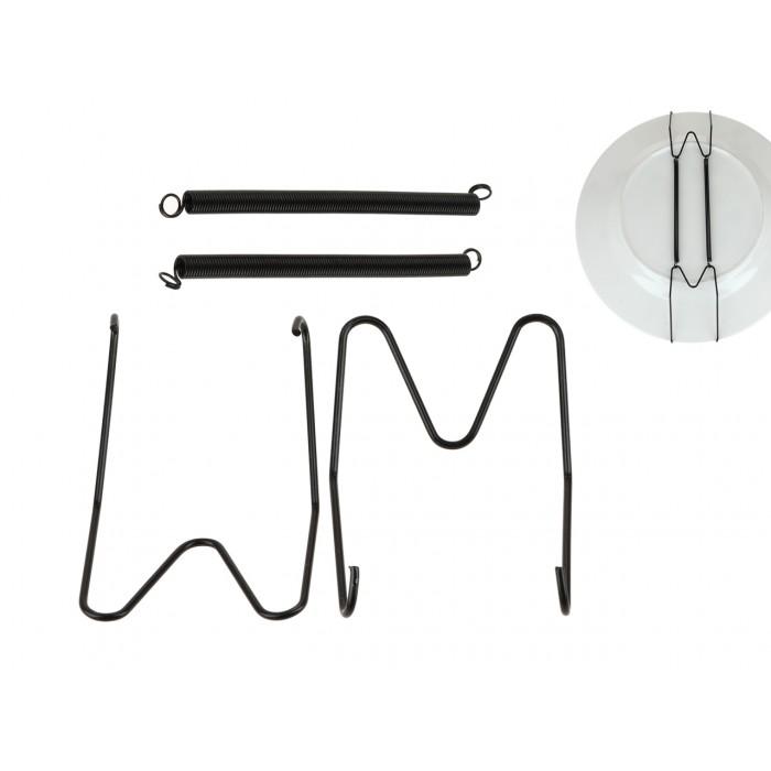 Zawiesie sprężynkowe - czarne uchwyt pod talerze 30cm. 001-0030