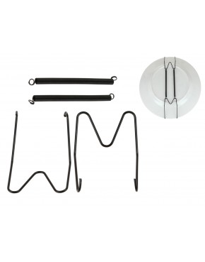 Zawiesie sprężynkowe - czarny uchwyt pod talerze 22 cm. 001-0029