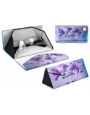 Etui na okulary, składane - Dekoracja kwiatowa (CARMANI) 021-8380