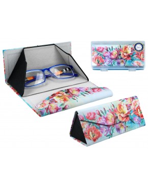 Etui na okulary, składane - Dekoracja kwiatowa (CARMANI) 021-8384