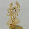 Złota figurka znak zodiaku RAK z kryształkami swarovskiego 122-0109