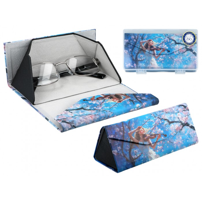 Etui na okulary, składane - Dekoracja kwiatowa (CARMANI) 021-8386
