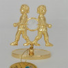 Złota figurka znak zodiaku BLIŹNIĘTA z kryształkami swarovskiego 122-0108