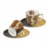 Kpl. 2 filiżanek espresso - G. Klimt, Złote łzy (białe i czarne tło) (CARMANI) 532-0308