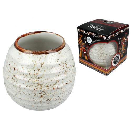 Naczynie Ceramiczne do Yerby - kremowa opona 100-1065 Naczynie Ceramiczne do Yerby - kremowa opona 100-1065