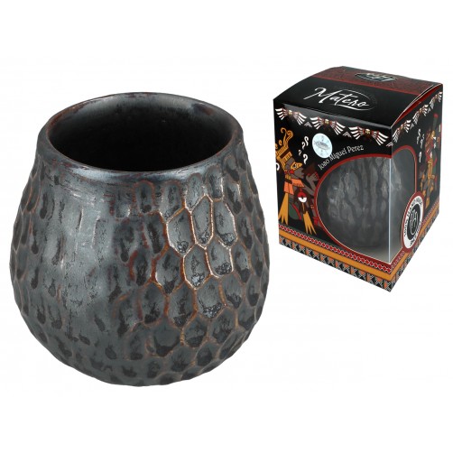 Naczynie Ceramiczne do Yerby - plaster miodu, metaliczny 100-1072 Naczynie Ceramiczne do Yerby - plaster miodu, metaliczny 100-1072