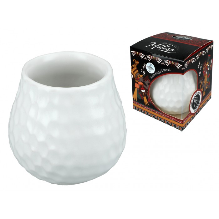 Naczynie Ceramiczne do Yerby - plaster miodu, biały 100-1070