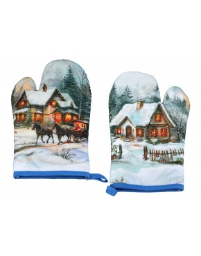 Kpl. Łapka i rękawica kuchenna - Zimowa idylla (CARMANI) 023-5396