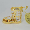 Złota figurka duży but z kryształkami swarovskiego 122-0118
