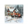 Kpl. 5 podkładka ceramicznych, kwadratowych - Zimowa idylla (CARMANI) 008-3881