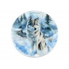 Kpl. 5 podkładka ceramicznych, okrągłych - Zimowe zwierzęta - Wilki (CARMANI) 008-3884