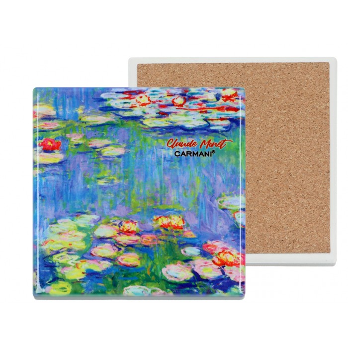 Podkładka ceramiczna, kwadratowa - C. Monet, Lilie wodne (CARMANI) 008-2056B
