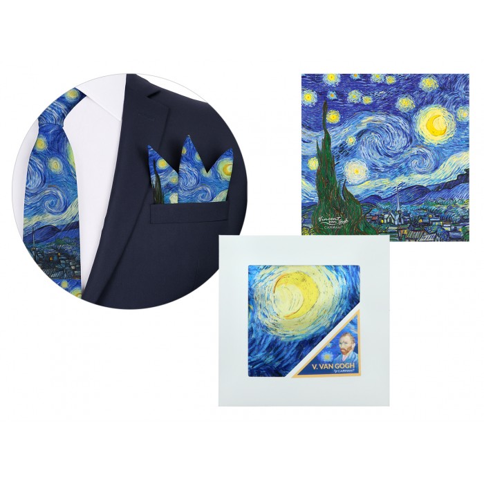 Poszetka - V. van Gogh, Gwiaździsta Noc (CARMANI) 023-4300