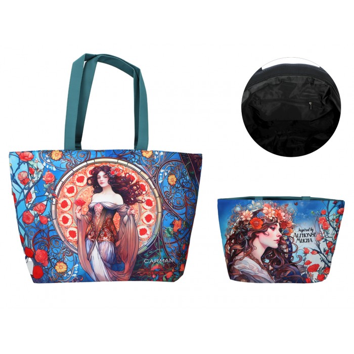 Torba na ramię - inspirowana malarstwem A. Mucha (CARMANI) 021-8870