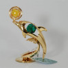 Złota figurka delfin z kryształkami swarovskiego 366-0072