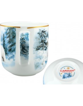 Kubek świąteczny - Zima wszędzie, Niedźwiedź (CARMANI) 219-9112