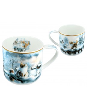 Kubek świąteczny - Zima wszędzie, Kot (CARMANI) 219-9113