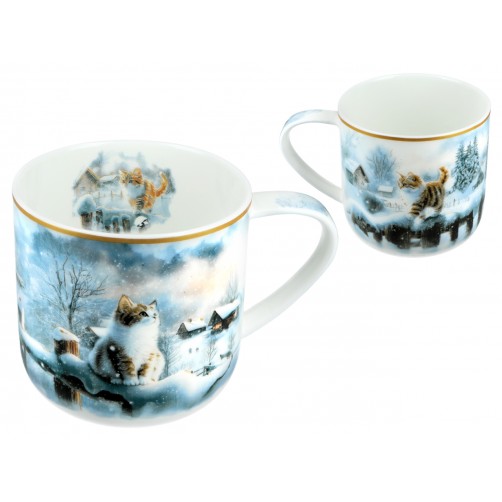 Kubek świąteczny - Zima wszędzie, Kot (CARMANI) 219-9113