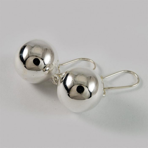 Kolczyki srebrne kuleczki K18/0