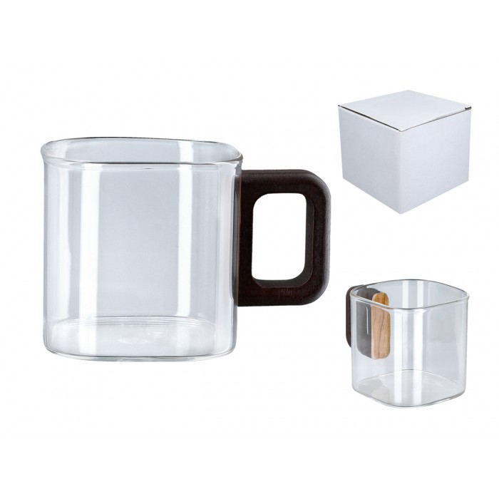 Kubek szklany z ozdobnym uchem, mini 703-4728