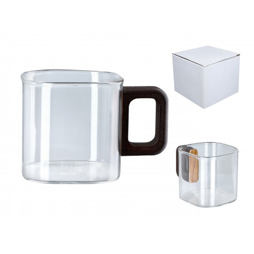 Kubek szklany z ozdobnym uchem, mini 703-4728