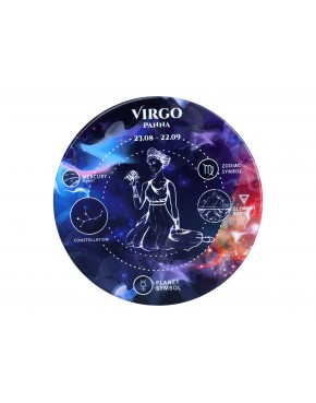 Kpl. 4 podkładek ceramicznych, okrągłe - Znaki zodiaku, Panna (CARMANI) 008-7986