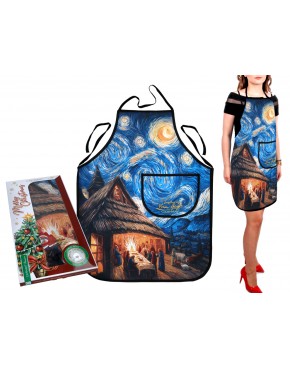Fartuszek kuchenny - inspirowany malarstwem van Gogha, Boże Narodzenie (CARMANI) 023-6916