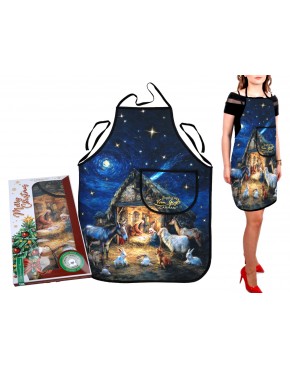 Fartuszek kuchenny - inspirowany malarstwem van Gogha, Boże Narodzenie (CARMANI) 023-6919