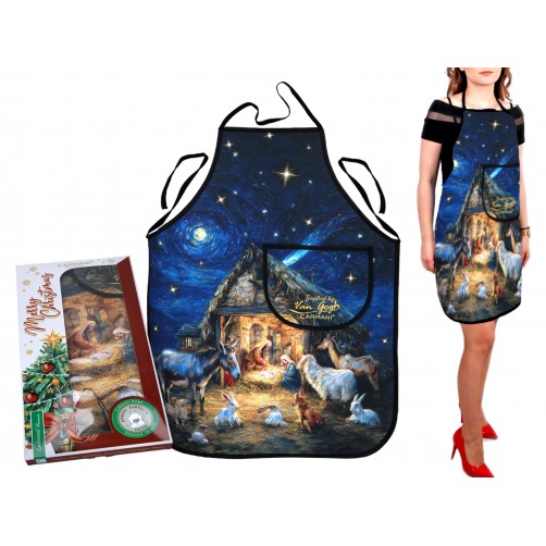 Fartuszek kuchenny - inspirowany malarstwem van Gogha, Boże Narodzenie (CARMANI) 023-6919