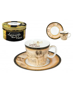 Filiżanka espresso - L. da Vinci, Człowiek Witruwiański (CARMANI) 032-0750
