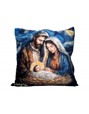 Poduszka z wypełnieniem/suwak - insp. malarstwem van Gogha, Boże Narodzenie (CARMANI) 023-8952