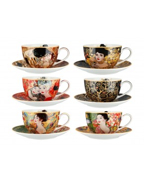 Kpl. 6 filiżanek w okrągłym pudełku - G. Klimt (CARMANI) 532-8403