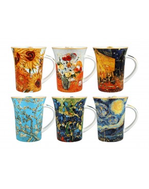 Kpl. 6 kubków w okrągłym pudełku - V. van Gogh (CARMANI) 830-8401