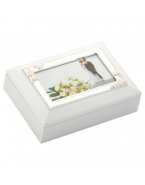 Drewniane puzderko z ramką na zdjęcie 473-3519