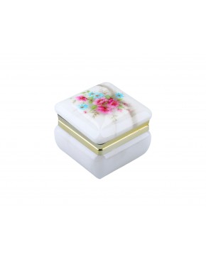 Kasetka alabastrowa kwadratowa 4x4cm (w pudełku)