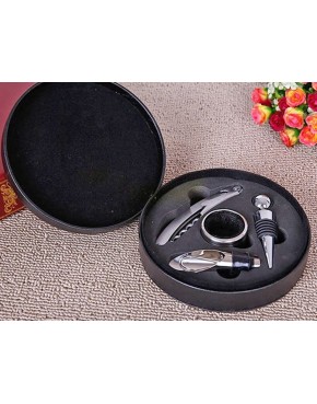 Kpl. do otwierania wina w okrągłym pudełku (4 elementy) 125-0019