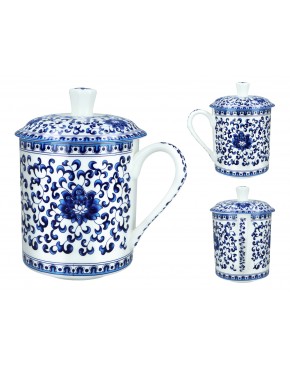 Kubek porcelanowy z przykrywką 703-4410