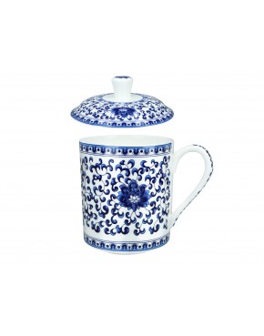 Kubek porcelanowy z przykrywką 703-4410