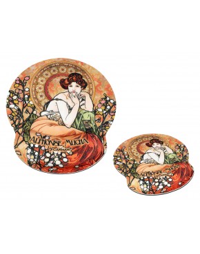 Podkładka pod mysz komputerową z poduszką na nadgarstek - A. Mucha, Kamienie Szlachetne, T (CARMANI) 022-0640