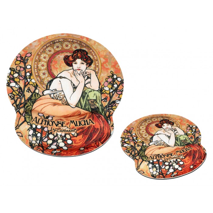 Podkładka pod mysz komputerową z poduszką na nadgarstek - A. Mucha, Kamienie Szlachetne, T (CARMANI) 022-0640