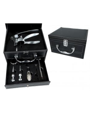Kpl. akcesoriów do wina w kuferku (8 elementów) 125-0041