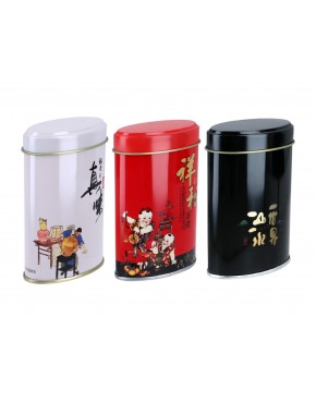 Puszka na herbatę - owalna (do wyboru 1 z 3 kolorów) 007-0703