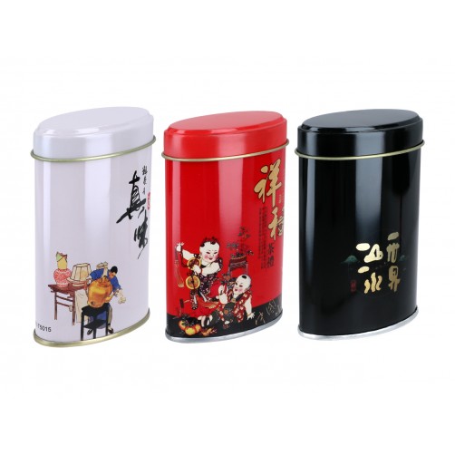 Puszka na herbatę - owalna (do wyboru 1 z 3 kolorów) 007-0703