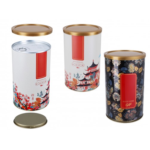 Puszka na herbatę - okrągła (do wyboru 1 z 3 kolorów) 007-0708