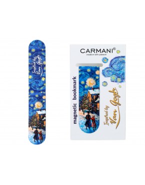 Zakładka magnetyczna - inspirowany malarstwem van Gogha, Świąteczna Noc pod gwiazdami (CARMANI) 013-4216